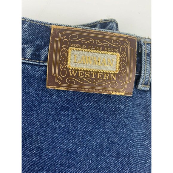 Vintage Lawman Women 15/16 Denim Western Jeans - Picture 7 of 10